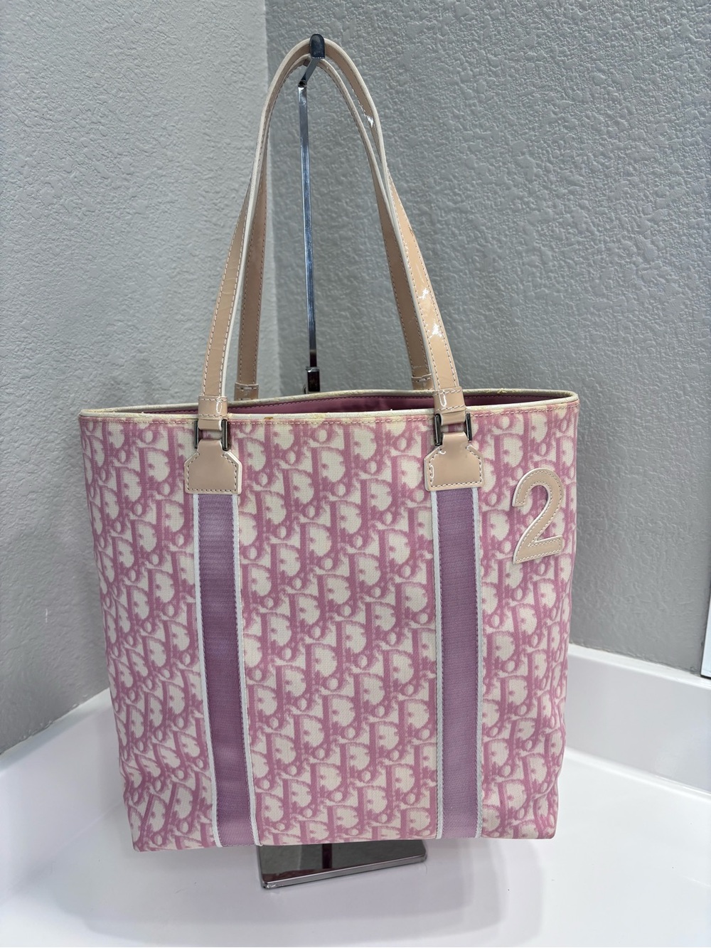 Dior Trotter Logo Canvas Tote Bag